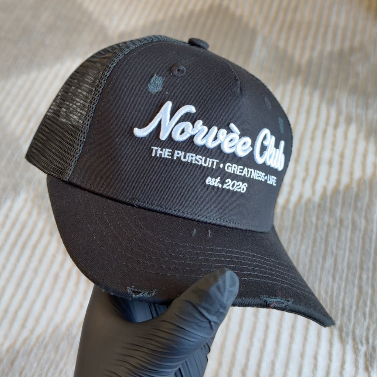 Norvèe Club Hat - Black and White